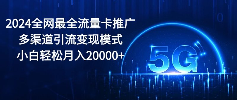 （10608期）2024全网最全流量卡推广多渠道引流变现模式，小白轻松月入20000+-副业网