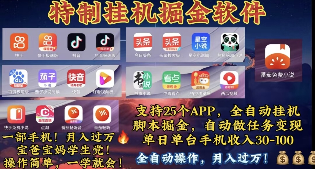 图片[1]-（10703期）月入过万 24小时全自动无脑挂机，操作简单！-副业网