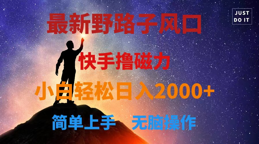 图片[1]-（10754期）最新风口！快手撸磁力，野路子，小白无脑操作日入2000+-副业网