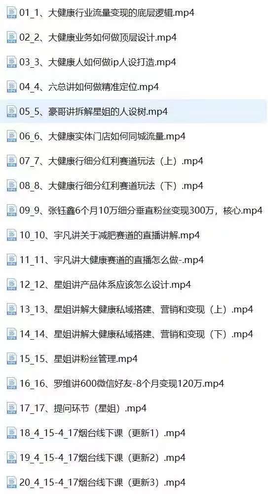 图片[3]-（10871期）大健康 流量 变现2.0：拓高变现 流量/成高客单/低粉高变现/只讲落地实战-副业网