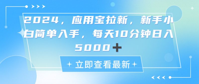 （11236期）2024应用宝拉新，真正的蓝海项目，每天动动手指，日入5000+-副业网