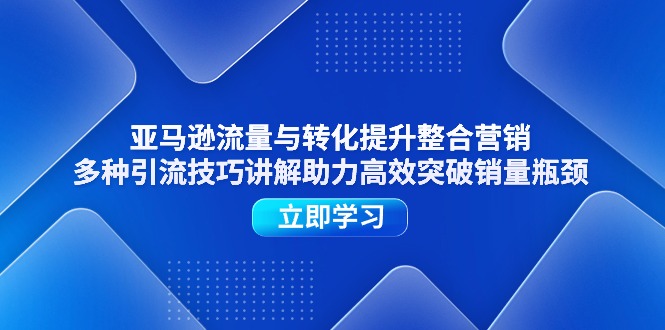 （11335期）亚马逊流量与转化提升整合营销，多种引流技巧讲解助力高效突破销量瓶颈-副业网