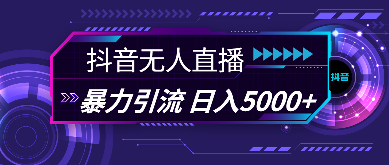 图片[1]-（11709期）抖音无人直播，暴利引流，日入5000+-副业网