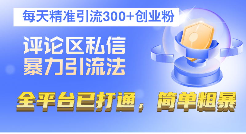 （12714期）评论区私信暴力引流法，每天精准引流300+创业粉，全平台已打通，简单粗暴-副业网