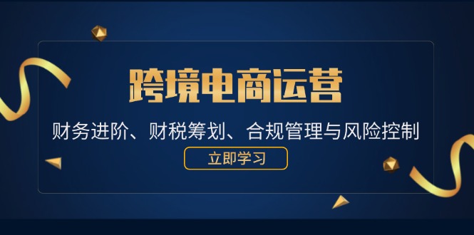 （12592期）跨境电商运营：财务进阶、财税筹划、合规管理与风险控制-副业网