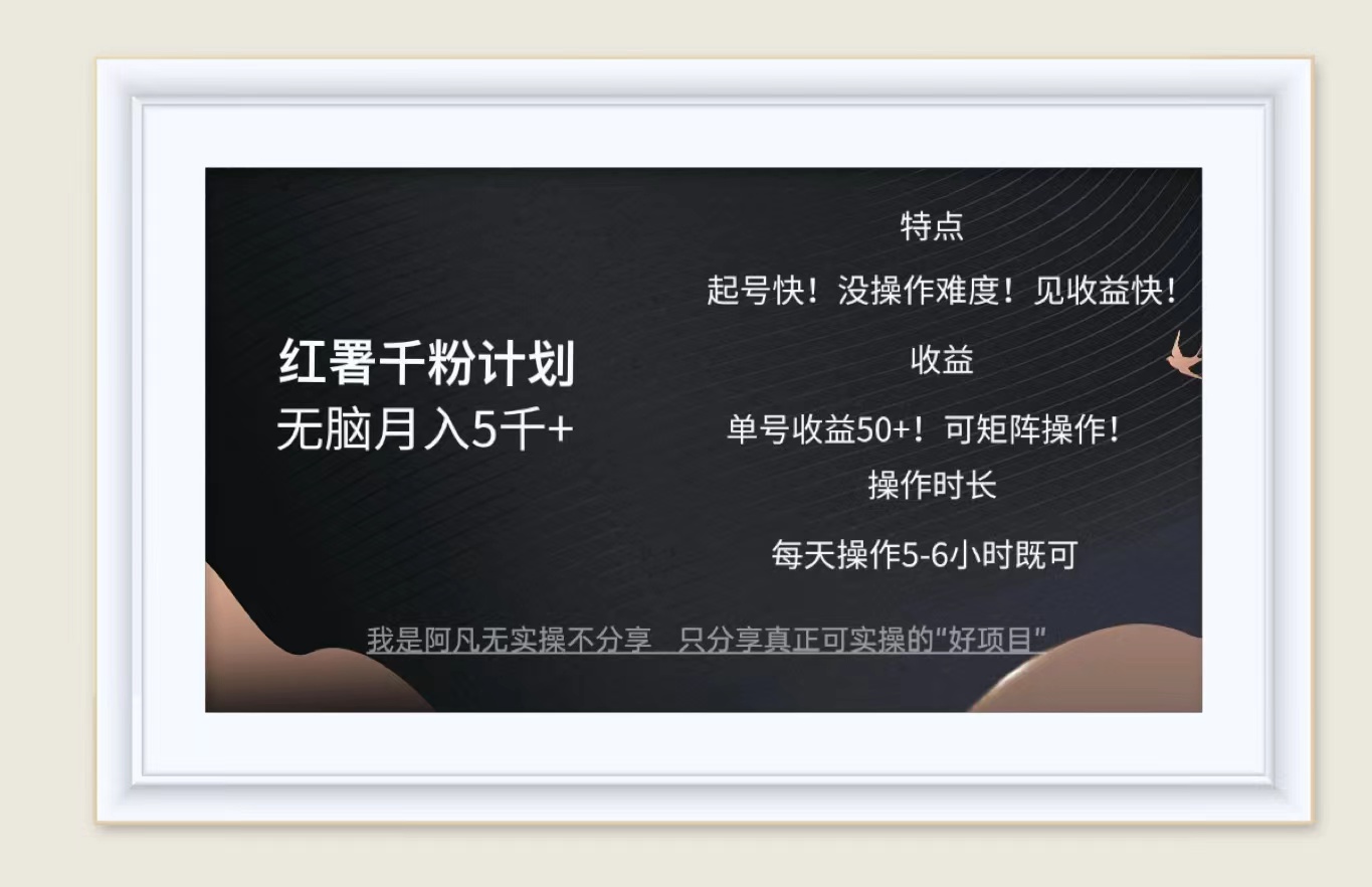 图片[1]-（12560期）红薯千粉计划无脑月入5千+！既做既赚！-副业网