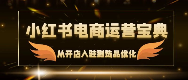 （12497期）小红书电商运营宝典：从开店入驻到选品优化，一站式解决你的电商难题-副业网