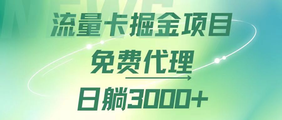 图片[1]-（12321期）流量卡掘金代理，日躺赚3000+，变现暴力，多种推广途径-副业网