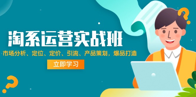 （12186期）淘系运营实战班：市场分析、定位、定价、引流、产品策划，爆品打造-副业网