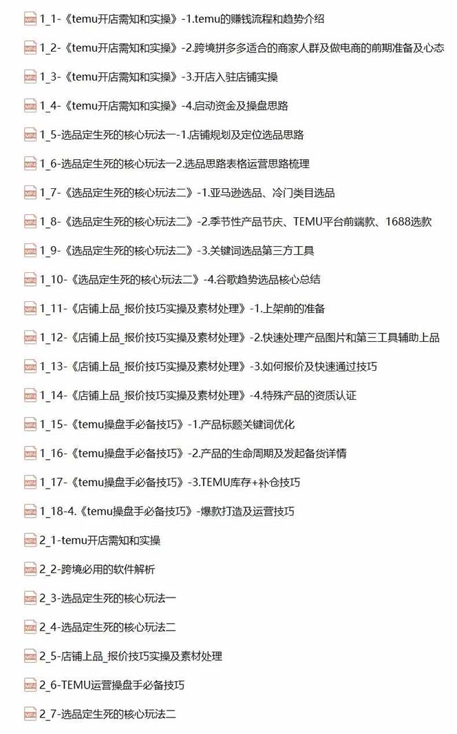图片[2]-（12106期）2024-TEMU拼多多·跨境开店、运营、选品（25节视频课）-副业网
