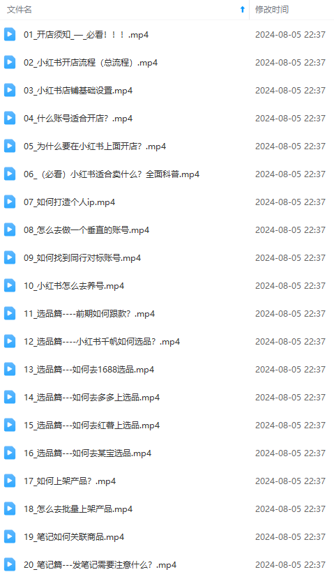 图片[2]-（12003期）2024小红书电商实战课：全体系打造 全方位梳理 小红书电商逻辑体系 (42节)-副业网