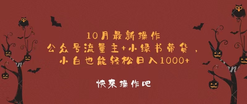 （12977期）10月最新操作，公众号流量主+小绿书带货，小白轻松日入1000+-副业网