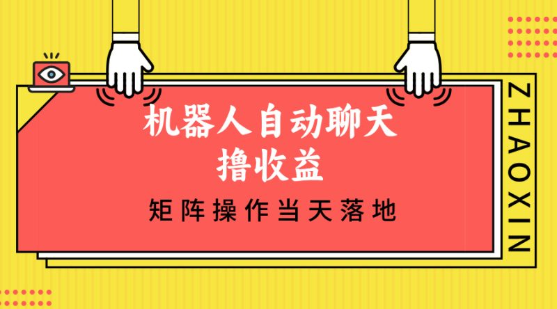 （12908期）机器人自动聊天撸收益，单机日入500+矩阵操作当天落地-副业网