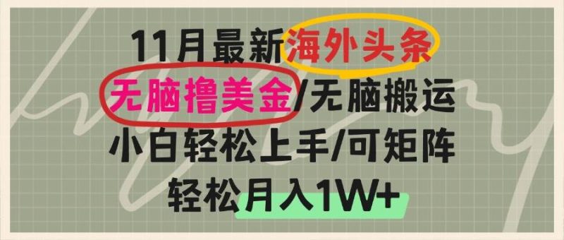 （13390期）海外头条，无脑搬运撸美金，小白轻松上手，可矩阵操作，轻松月入1W+-副业网