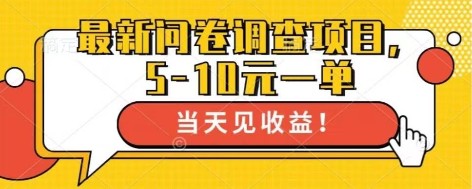 图片[1]-（13167期）最新问卷调查项目，单日零撸100＋-副业网