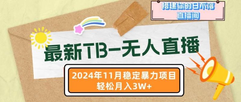 （13243期）最新TB-无人直播 11月最新，打造你的日不落直播间，轻松月入3W+-副业网