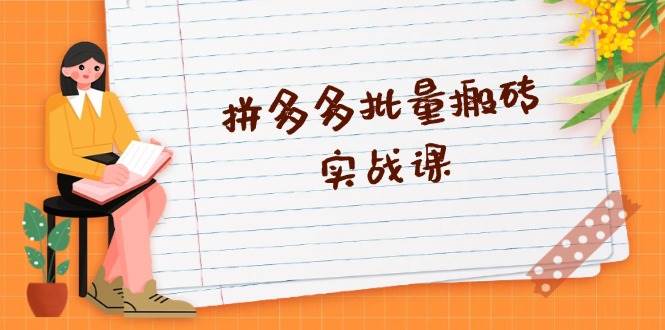 （13265期）拼多多批量搬砖实战课，全自动剪辑发布，黑科技新技术与爆款选品策略-副业网