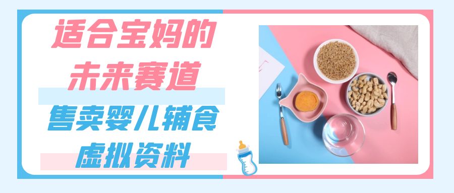图片[1]-适合宝妈的未来赛道，售卖婴儿辅食虚拟资料，一份9.9-69.9元闭眼赚钱-副业网