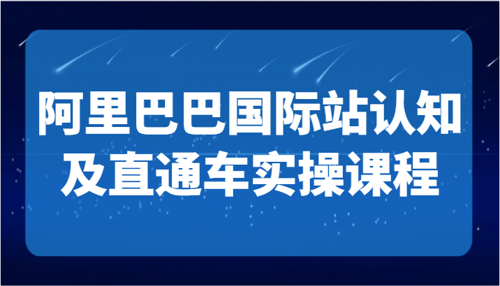 阿里巴巴国际站认知及直通车实操课-国际地产逻辑、国际站运营定位、TOP商家运营思路-副业网