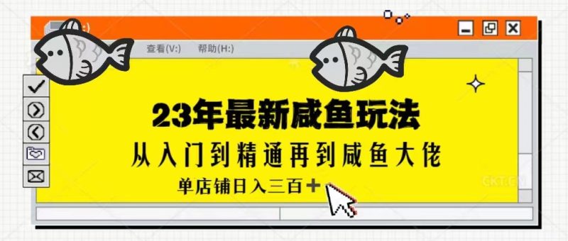 2023最新闲鱼实战课，从入门到精通再到闲鱼大佬，单号日入300+（更新）-副业网