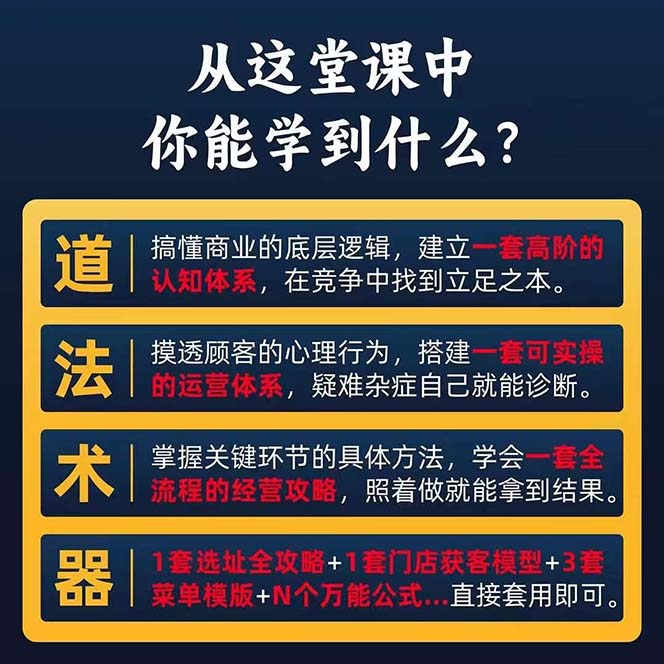 图片[2]-餐饮店盈利实操方法：教你怎样开一家持续能赚钱的餐厅（25节）-副业网