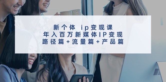 新个体ip变现课，年入百万新媒体IP变现，路径篇+流量篇+产品篇-副业网