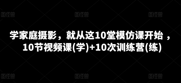 学家庭摄影，就从这10堂模仿课开始 ，10节视频课(学)+10次训练营(练)-副业网