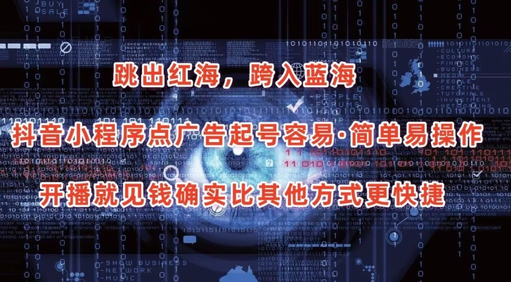 抖音小程序点广告项目，起号容易，简单易操作，开播就见有收益【揭秘】-副业网