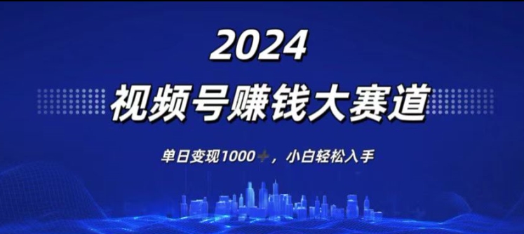 2024年度视频号赚钱大赛道，单日变现1K，小白轻松入手-副业网