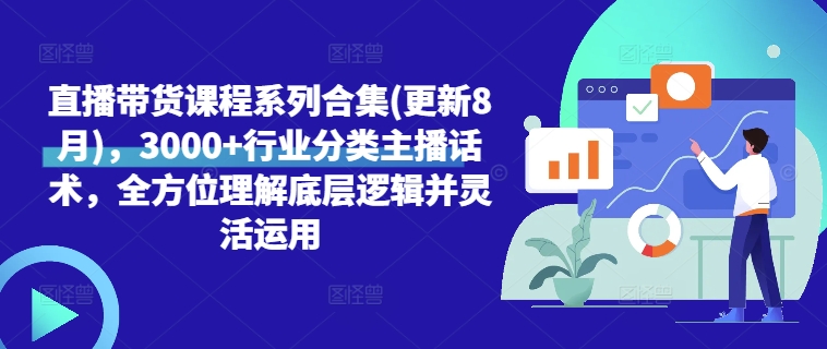 直播带货课程系列合集(更新8月)，3000+行业分类主播话术，全方位理解底层逻辑并灵活运用-副业网
