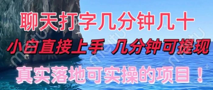 和人聊天就能赚米，直接上手，10分钟提现，小白矩阵操作月收益破万-副业网