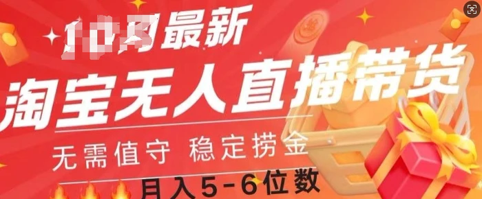 淘宝无人直播撸金，无需值守，全自动月入过W-副业网