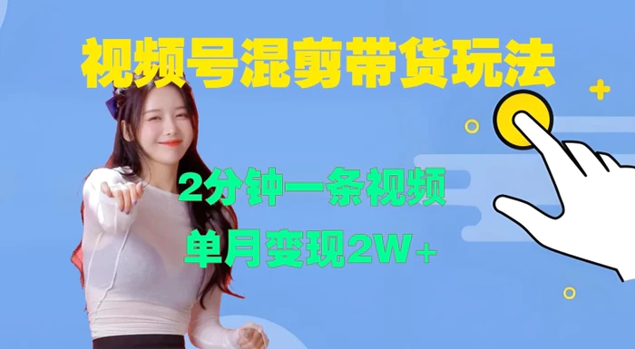 视频号混剪玩法,2分钟一条视频,单月变现2W+【揭秘】-副业网