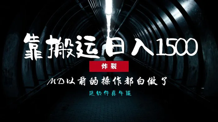 （13568期）炸裂！0基础搬运也能批量日赚1500+，以前的操作都白做了！-副业网