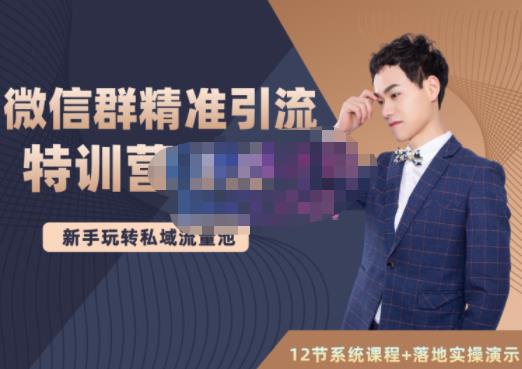 陆明明·微信群精准引流特训营3.0，借助微信群进行引流操作，打造私域流量池-副业网
