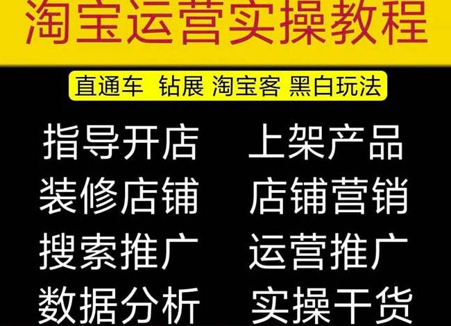 2023淘宝开店教程0基础到高级全套视频网店电商运营培训教学课程-副业网