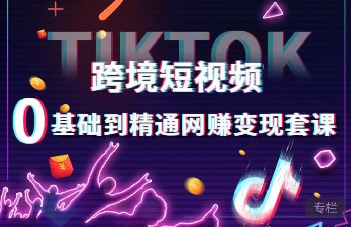 跨境短视频TIKTOK 0基础到精通网赚变现套课，跨境短视频独立站带货变现技巧-副业网