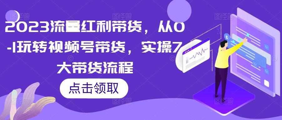 2023流量红利带货，从0-1玩转视频号带货，实操7大带货流程-副业网