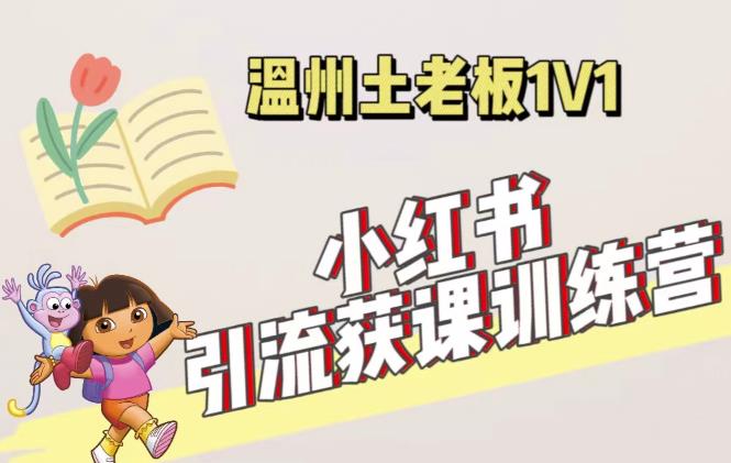 小红书1对1引流获客训练营：账号、内容、引流、成交（价值3999元）-副业网