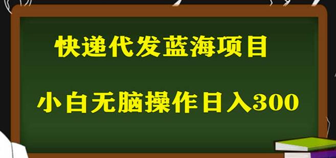 2023最新蓝海快递代发项目,小白零成本照抄也能日入300+-副业网