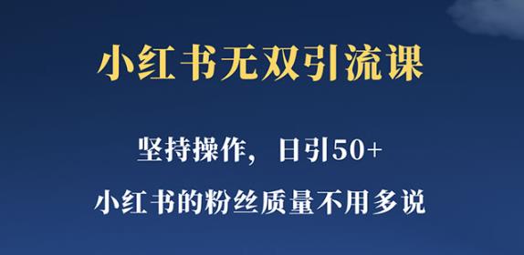 小红书无双课一天引50+女粉，不用做视频发视频，小白也很容易上手拿到结果【仅揭秘】-副业网