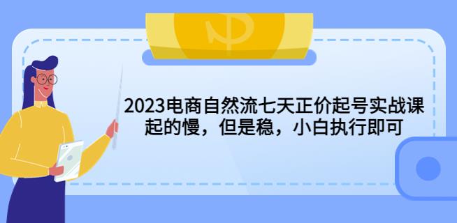 2023电商自然流七天正价起号实战课:起的慢,但是稳,小白执行即可!-副业网