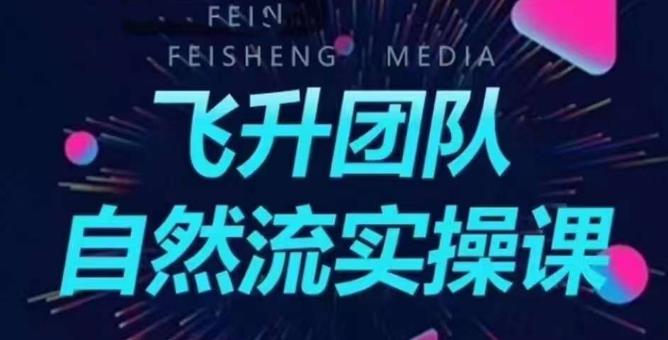 飞升团队课程自然流实操课,抖音半无人起号主播间搭建教学-副业网