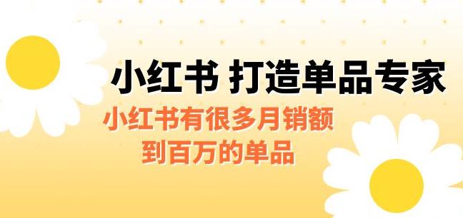 某公众号付费文章《小红书打造单品专家》小红书有很多月销额到百万的单品-副业网