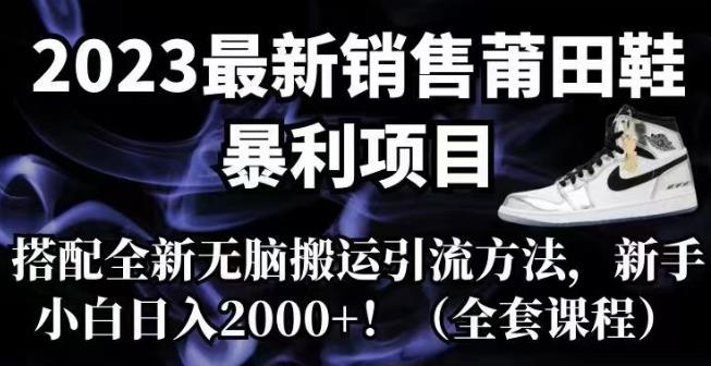 2023最新销售莆田鞋暴利项目，搭配全新无脑搬运引流方法，新手小白日入2000+【揭秘】-副业网