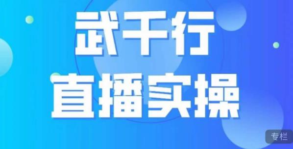 武千行直播实操课,账号定位、带货账号搭建、选品等-副业网