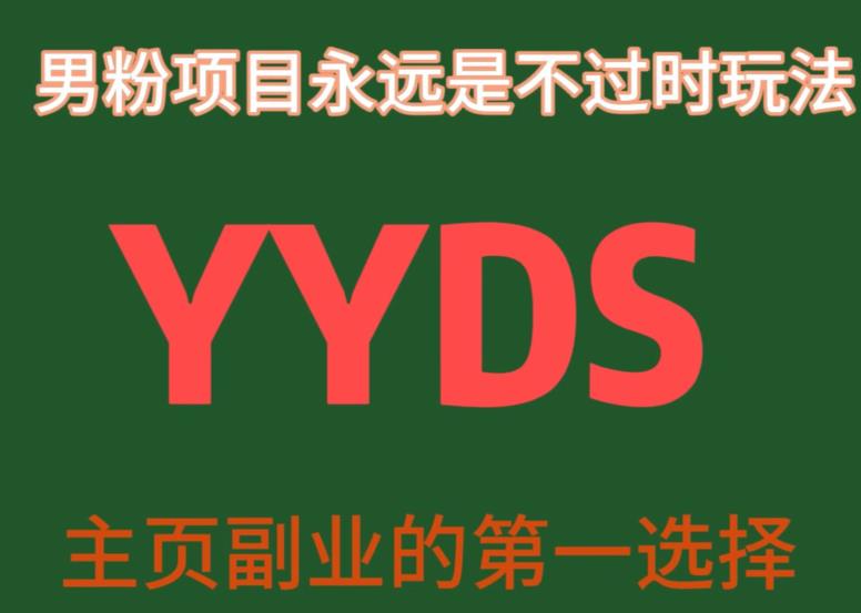 YYDS男粉项目永远是不过时玩法，主业副业的第一选择【揭秘】-副业网