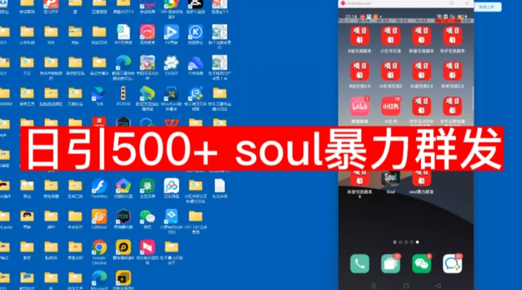 【项目船首发】日引500soul暴力群发项目拆解【揭秘】-副业网