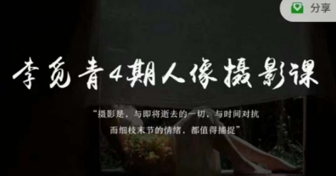 李觅青4期人像摄影线上课，审美/前期策划/拍摄/人像精修/调色-副业网