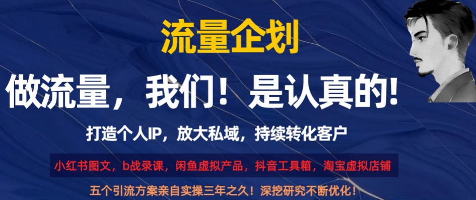 流量企划，打造个人IP，放大私域，持续转化客户【揭秘】-副业网